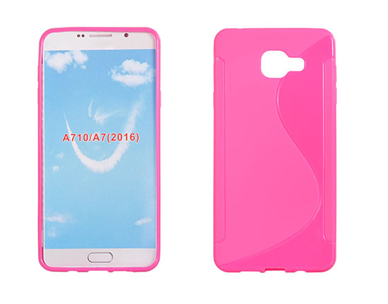 SAMSUNG Galaxy A7 (2016) - ΘΗΚΗ ΣΙΛΙΚΟΝΗΣ S-CASE ΡΟΖ