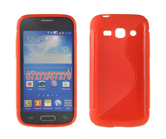 SAMSUNG Galaxy Ace 3 - ΘΗΚΗ ΣΙΛΙΚΟΝΗΣ S-CASE ΚΟΚΚΙΝΗ