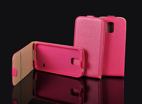 SAMSUNG Galaxy Alpha - ΘΗΚΗ ΔΕΡΜΑΤΙΝΗ POCKET FLIP ΡΟΖ