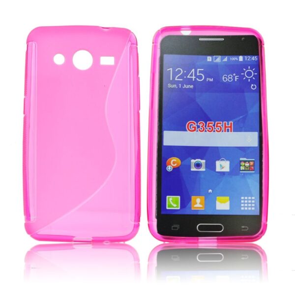 SAMSUNG Galaxy Core 2 - ΘΗΚΗ ΣΙΛΙΚΟΝΗΣ S-CASE ΡΟΖ