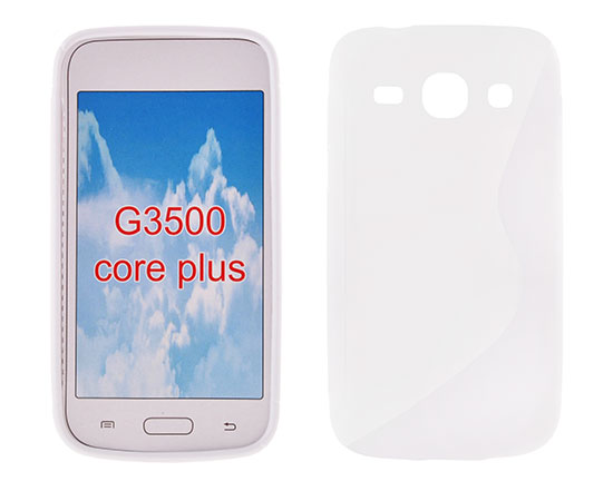 SAMSUNG Galaxy Core Plus - ΘΗΚΗ ΣΙΛΙΚΟΝΗΣ S-CASE ΑΣΠΡΗ