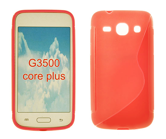 SAMSUNG Galaxy Core Plus - ΘΗΚΗ ΣΙΛΙΚΟΝΗΣ S-CASE ΚΟΚΚΙΝΗ