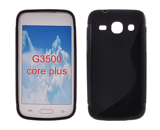SAMSUNG Galaxy Core Plus - ΘΗΚΗ ΣΙΛΙΚΟΝΗΣ S-CASE ΜΑΥΡΗ