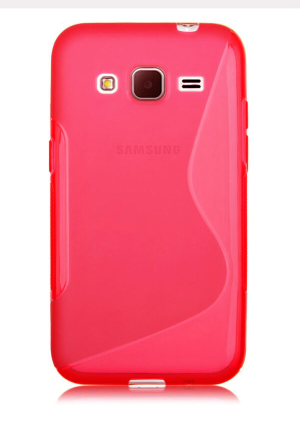 SAMSUNG Galaxy Core Prime - ΘΗΚΗ ΣΙΛΙΚΟΝΗΣ S-CASE ΚΟΚΚΙΝΗ