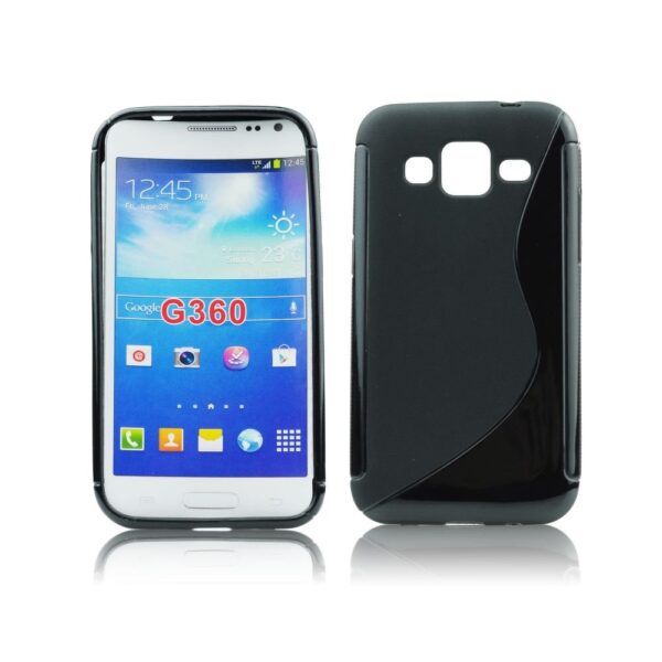 SAMSUNG Galaxy Core Prime - ΘΗΚΗ ΣΙΛΙΚΟΝΗΣ S-CASE ΜΑΥΡΗ