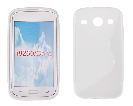 SAMSUNG Galaxy Core - ΘΗΚΗ ΣΙΛΙΚΟΝΗΣ S-CASE ΑΣΠΡΗ