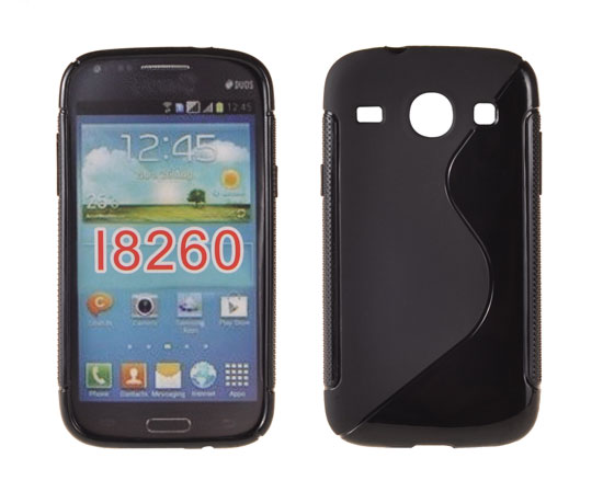 SAMSUNG Galaxy Core - ΘΗΚΗ ΣΙΛΙΚΟΝΗΣ S-CASE ΜΑΥΡΗ