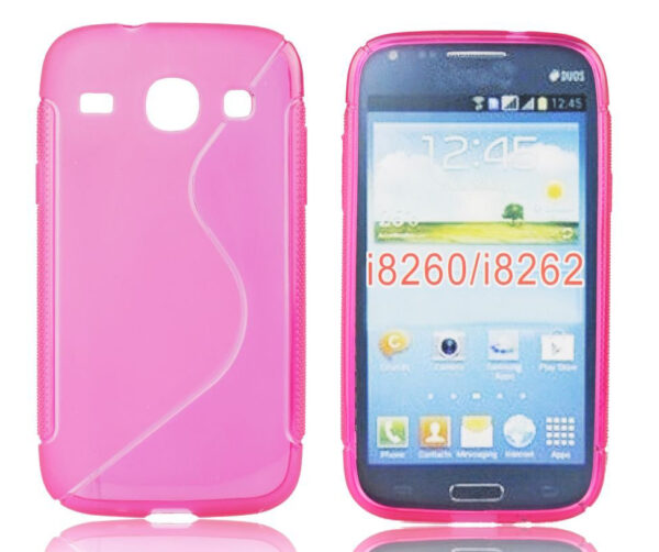 SAMSUNG Galaxy Core - ΘΗΚΗ ΣΙΛΙΚΟΝΗΣ S-CASE ΡΟΖ