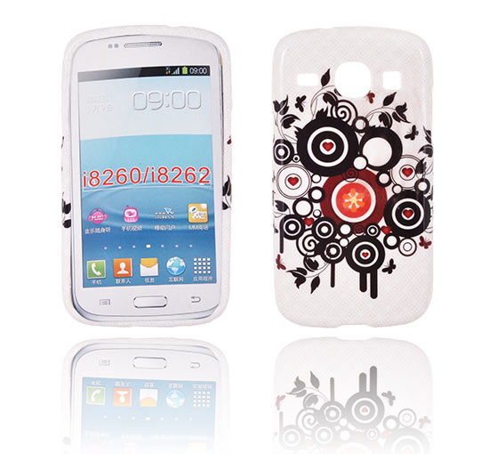 SAMSUNG Galaxy Core - ΘΗΚΗ ΣΙΛΙΚΟΝΗΣ ΑΣΠΡΗ CIRCLE