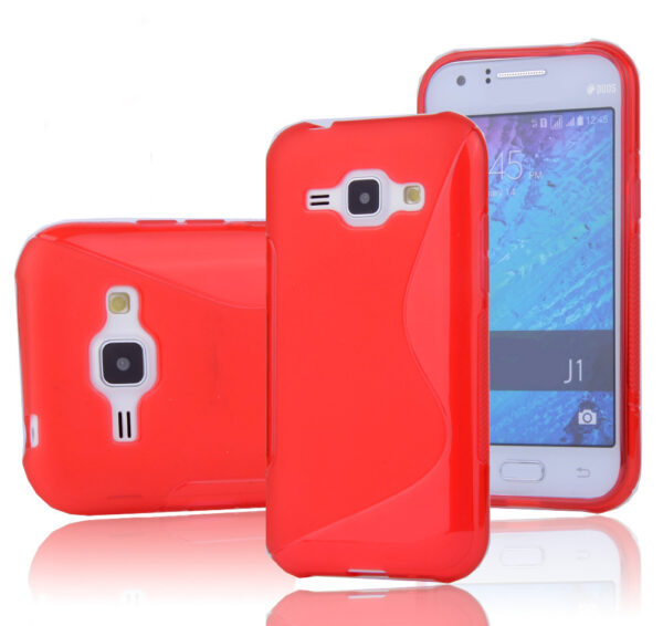 SAMSUNG Galaxy J1 - ΘΗΚΗ ΣΙΛΙΚΟΝΗΣ S-CASE ΚΟΚΚΙΝΗ