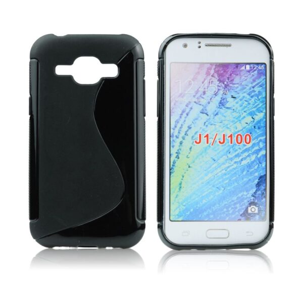 SAMSUNG Galaxy J1 - ΘΗΚΗ ΣΙΛΙΚΟΝΗΣ S-CASE ΜΑΥΡΗ