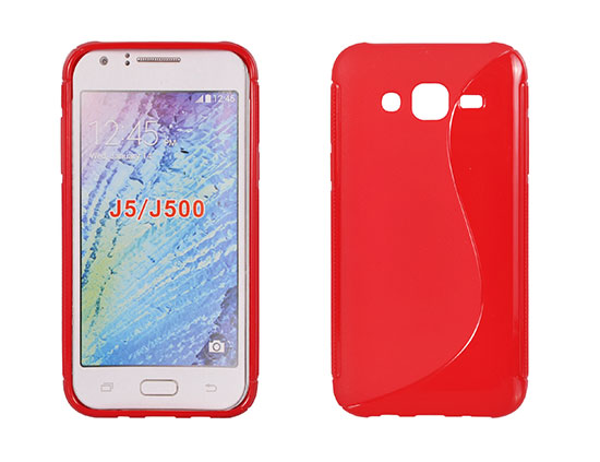 SAMSUNG Galaxy J5 - ΘΗΚΗ ΣΙΛΙΚΟΝΗΣ S-CASE ΚΟΚΚΙΝΗ