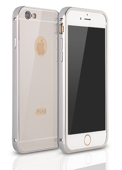 SAMSUNG Galaxy J5 - ΠΡΟΣΤΑΤΕΥΤΙΚΗ ΘΗΚΗ ΑΛΟΥΜΙΝΙΟΥ BUMPER MIRROR με ΠΛΑΤΗ, ΑΣΗΜI