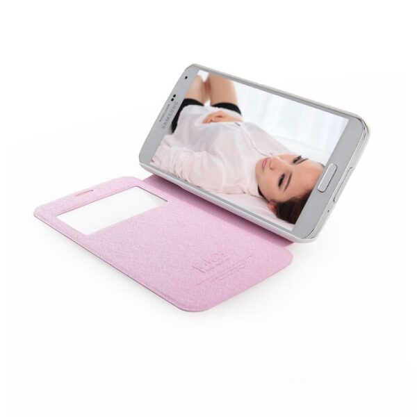 SAMSUNG Galaxy Note 4 - ΘΗΚΗ KLD ICELAND II BOOK STYLE  ΜΕ ΠΑΡΑΘΥΡΟ, ΡΟΖ