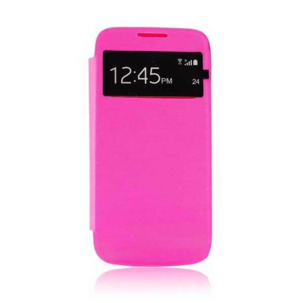 SAMSUNG Galaxy S4 Mini - ΘΗΚΗ S-VIEW BOOK STYLE ΜΕ ΠΑΡΑΘΥΡΟ, ΡΟΖ  *END*