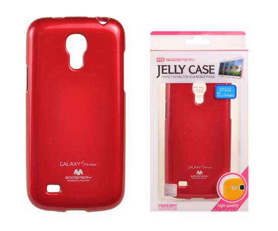 SAMSUNG Galaxy S4 Mini - ΘΗΚΗ ΣΙΛΙΚΟΝΗΣ MERCURY JELLY ΚΟΚΚΙΝΗ