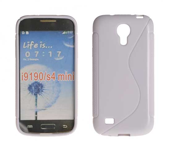 SAMSUNG Galaxy S4 Mini - ΘΗΚΗ ΣΙΛΙΚΟΝΗΣ S-CASE ΑΣΠΡΗ