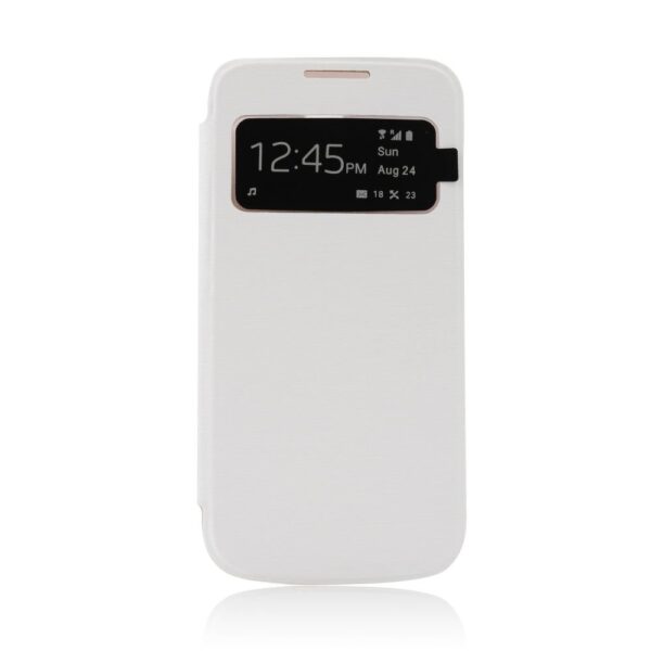SAMSUNG Galaxy S4 - ΘΗΚΗ S-VIEW BOOK STYLE ΜΕ ΠΑΡΑΘΥΡΟ, ΑΣΠΡΗ