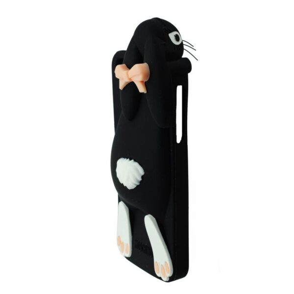 SAMSUNG Galaxy S4 - ΘΗΚΗ ΣΙΛΙΚΟΝΗΣ 3D CARTOON ΛΑΓΟΥΔΑΚΙ ΜΑΥΡΟ