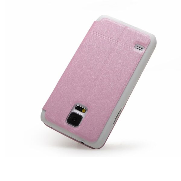 SAMSUNG Galaxy S5 - ΘΗΚΗ KLD ICELAND II BOOK STYLE ΜΕ ΠΑΡΑΘΥΡΟ, ΡΟΖ