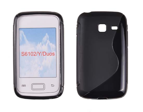 SAMSUNG Galaxy Y DUOS - ΘΗΚΗ ΣΙΛΙΚΟΝΗΣ S-CASE ΜΑΥΡΗ