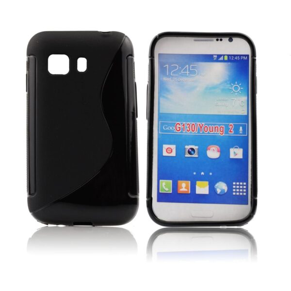 SAMSUNG Galaxy Young 2 - ΘΗΚΗ ΣΙΛΙΚΟΝΗΣ S-CASE ΜΑΥΡΗ