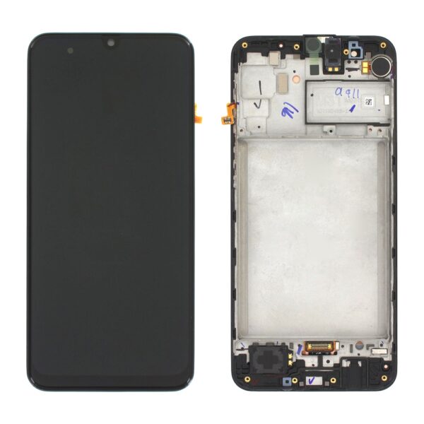 SAMSUNG M315F Galaxy M31 - LCD - Complete front LCD + Touch Black Original Service Pack