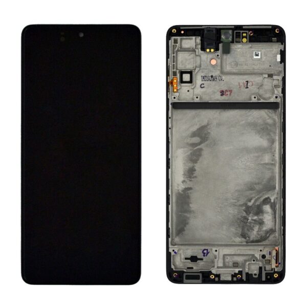 SAMSUNG M515 Galaxy M51 - LCD - Complete front + Touch Black Original Service Pack