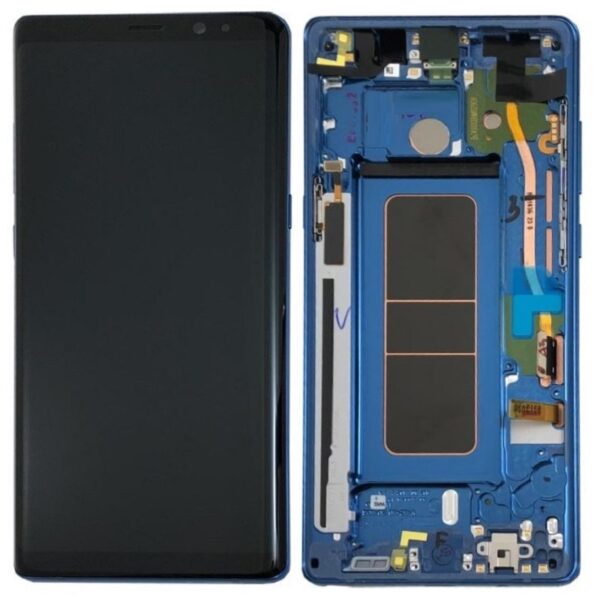 SAMSUNG N950F Galaxy Note 8 - LCD - Complete front + Touch Blue Original Service Pack