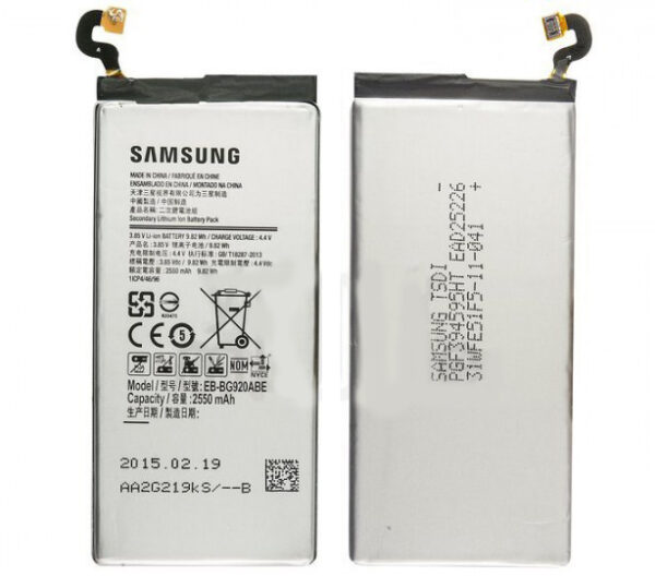 SAMSUNG SM-G920F Galaxy S6 - ORIGINAL BATTERY EB-BG920ABE 2550 mAh LI-ION. BULK