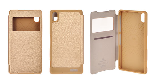 SAMSUNG SM-G925F Galaxy S6 Edge - ΘΗΚΗ MERCURY WOW BOOK STYLE ΜΕ ΠΑΡΑΘΥΡΟ ΧΡΥΣΗ