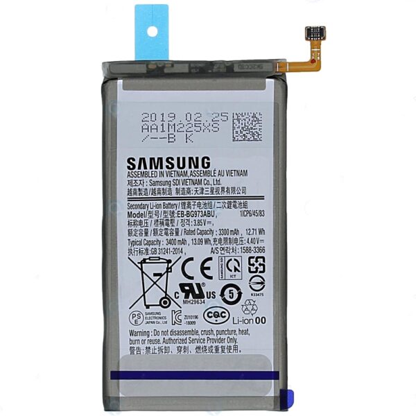 SAMSUNG SM-G973F Galaxy S10 - ORIGINAL BATTERY EB-BG973ABU 3400 mAh LI-ION. BULK