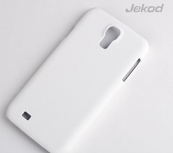 SAMSUNG i9505 Galaxy S4 - ΘΗΚΗ JEKOD LEATHER SHIELD HARD CASE ΠΛΑΤΗ ΜΕ LEATHER ΥΦΗ ΑΣΠΡΗ