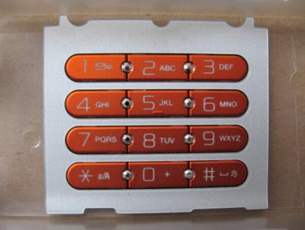 SONY-ERICSSON W580i - Keyboard Silver-Orange Original