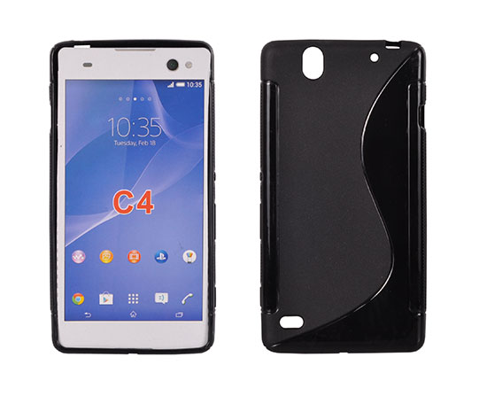 SONY Xperia C4 - ΘΗΚΗ ΣΙΛΙΚΟΝΗΣ ULTRA SLIM ΜΑΥΡΗ