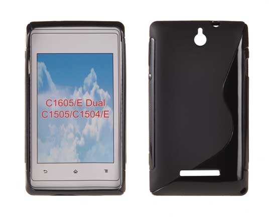 SONY Xperia E - ΘΗΚΗ ΣΙΛΙΚΟΝΗΣ S-CASE ΜΑΥΡΗ
