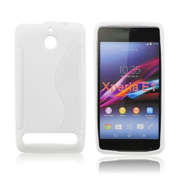 SONY Xperia E1 - ΘΗΚΗ ΣΙΛΙΚΟΝΗΣ S-CASE ΑΣΠΡΗ