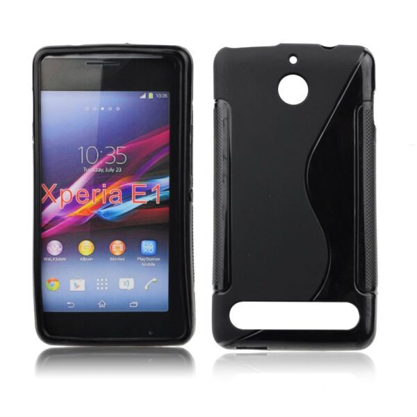 SONY Xperia E1 - ΘΗΚΗ ΣΙΛΙΚΟΝΗΣ S-CASE ΜΑΥΡΗ