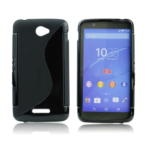SONY  Xperia E4- ΘΗΚΗ ΣΙΛΙΚΟΝΗΣ S-CASE ΜΑΥΡΗ
