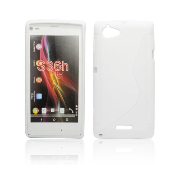 SONY Xperia L - ΘΗΚΗ ΣΙΛΙΚΟΝΗΣ S-CASE ΑΣΠΡΗ