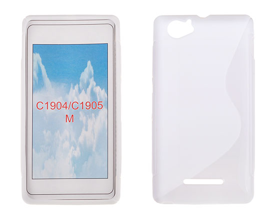 SONY Xperia M - ΘΗΚΗ ΣΙΛΙΚΟΝΗΣ S-CASE ΑΣΠΡΗ