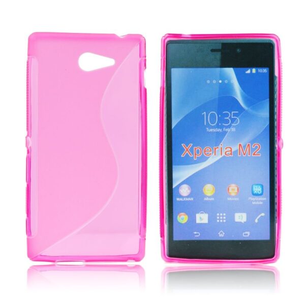SONY Xperia M2 - ΘΗΚΗ ΣΙΛΙΚΟΝΗΣ S-CASE ΡΟΖ