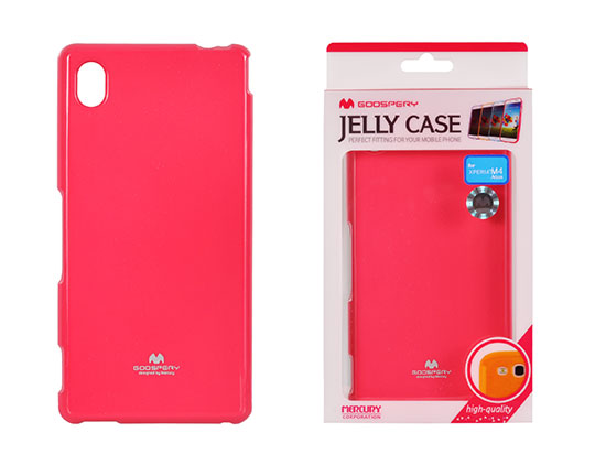 SONY Xperia M4 Aqua - ΘΗΚΗ ΣΙΛΙΚΟΝΗΣ MERCURY JELLY ΡΟΖ