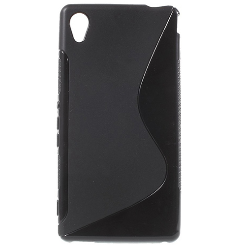 SONY Xperia M4 Aqua - ΘΗΚΗ ΣΙΛΙΚΟΝΗΣ S-CASE ΜΑΥΡΗ