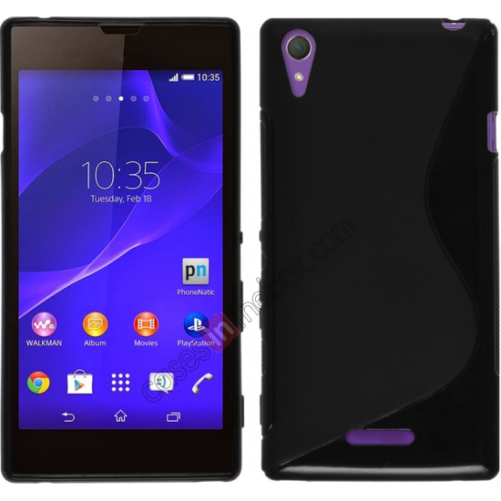 SONY Xperia T3 - ΘΗΚΗ ΣΙΛΙΚΟΝΗΣ S-CASE ΜΑΥΡΗ