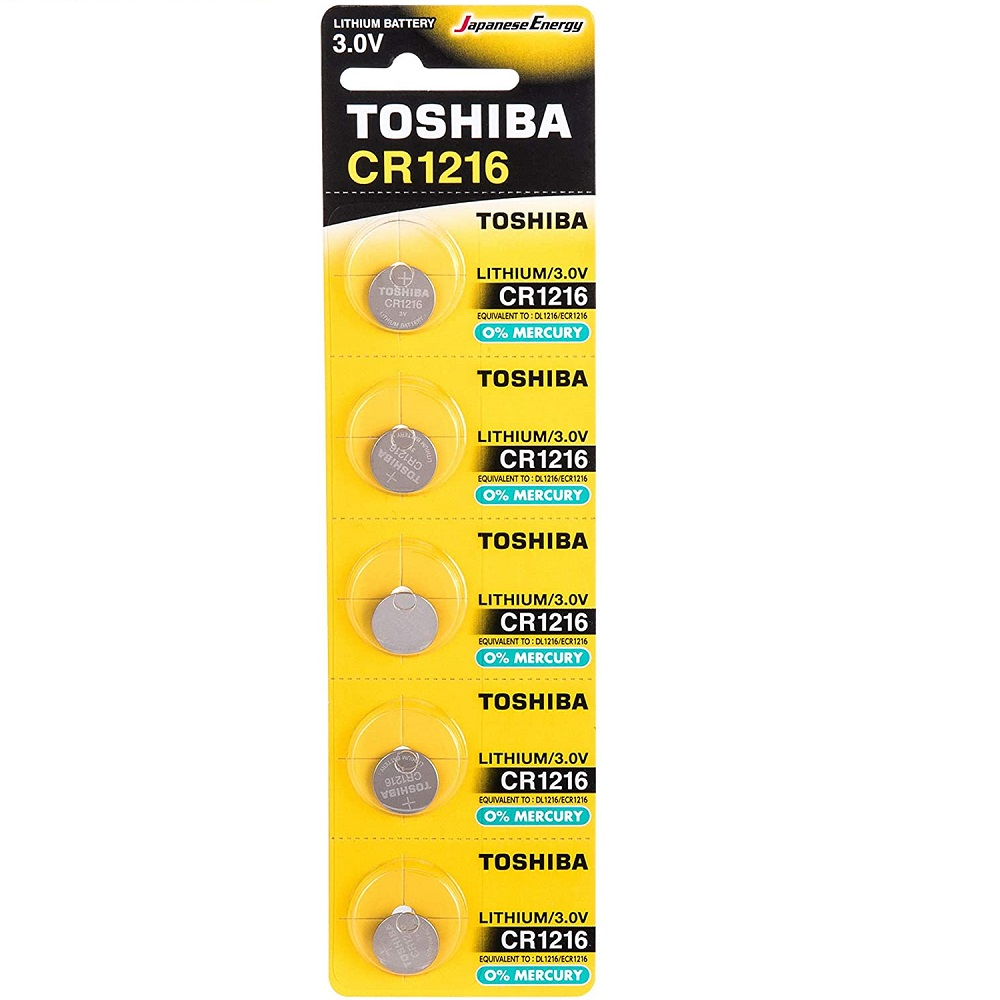 TOSHIBA CR1216 3V ΜΠΑΤΑΡΙΑ ΛΙΘΙΟΥ  Καρτέλα 5 τεμ