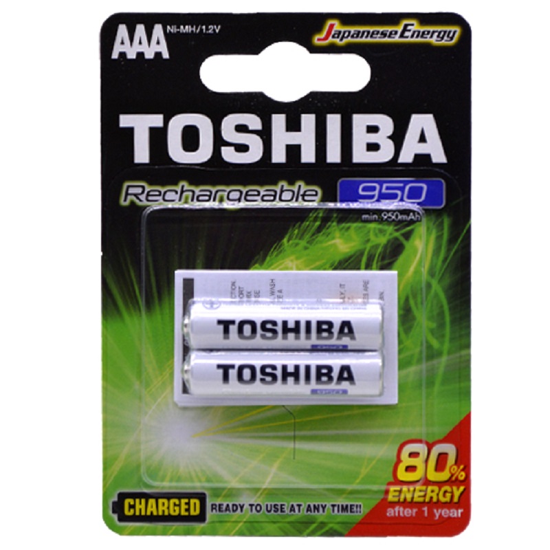 TOSHIBA LR03 AAA 950mAh ΕΠΑΝΑΦΟΡΤ/ΝΗ ΜΠΑΤΑΡΙΑ Blister 2 τεμ