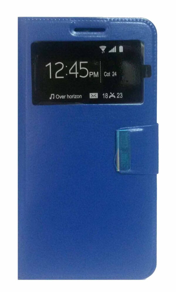 Vodafone Smart - ΘΗΚΗ First 6 - ΘΗΚΗ S-VIEW BOOK STYLE ΜΕ ΠΑΡΑΘΥΡΟ, ΜΠΛΕ
