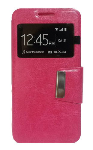 Vodafone Smart - ΘΗΚΗ Prime 7 - ΘΗΚΗ S-VIEW BOOK STYLE ΜΕ ΠΑΡΑΘΥΡΟ, ΦΟΥΞΙΑ