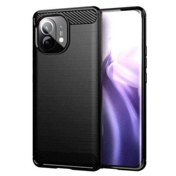 XIAOMI Mi 11 - ΘΗΚΗ ΣΙΛΙΚΟΝΗΣ CARBON ΜΑΥΡΗ